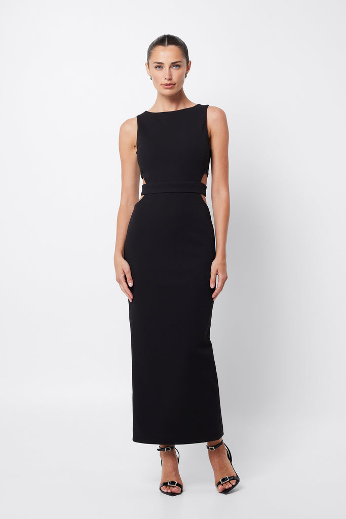 Revere Cut Out Midi Dress