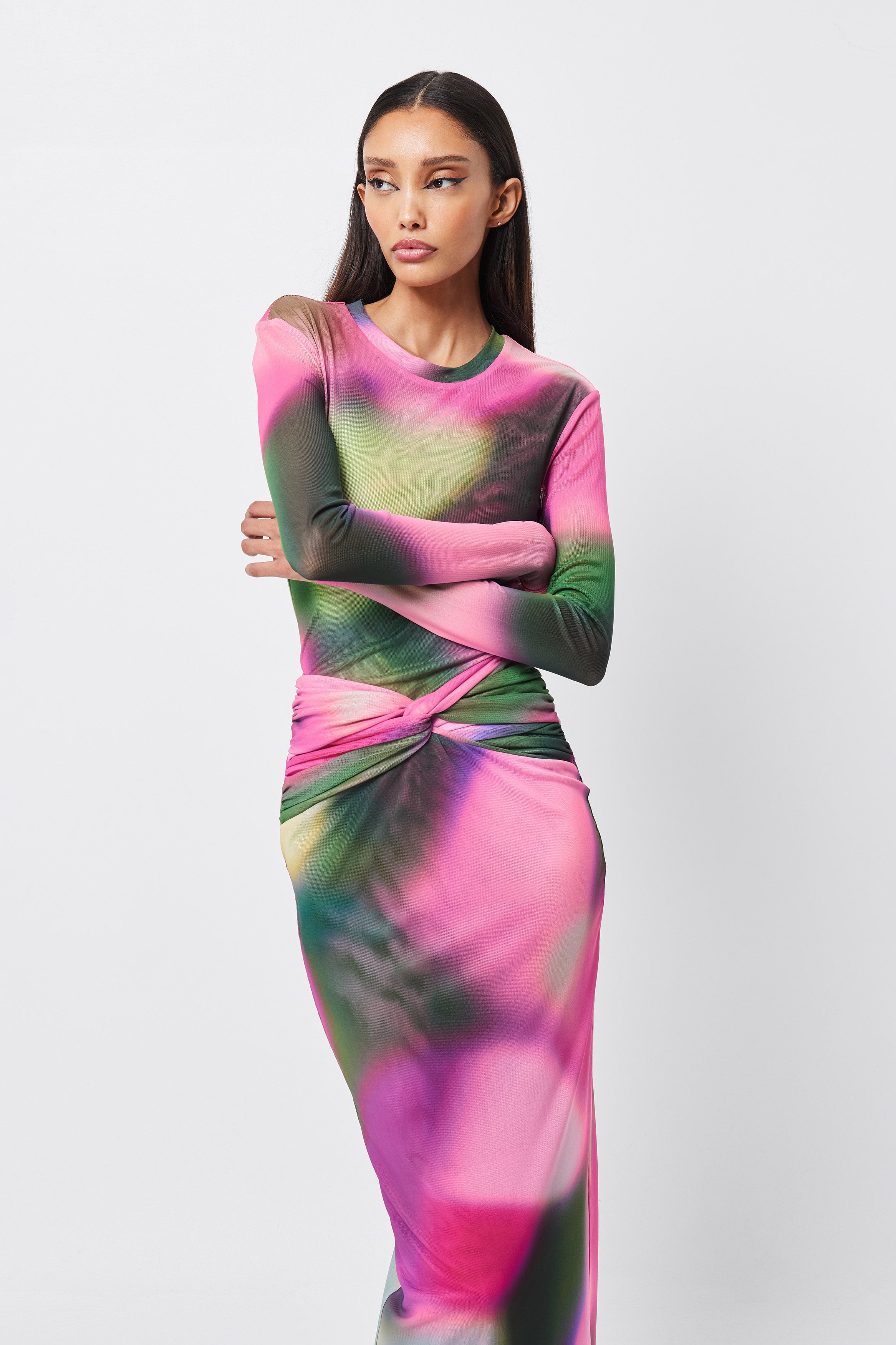 Blurred Midi Skirt