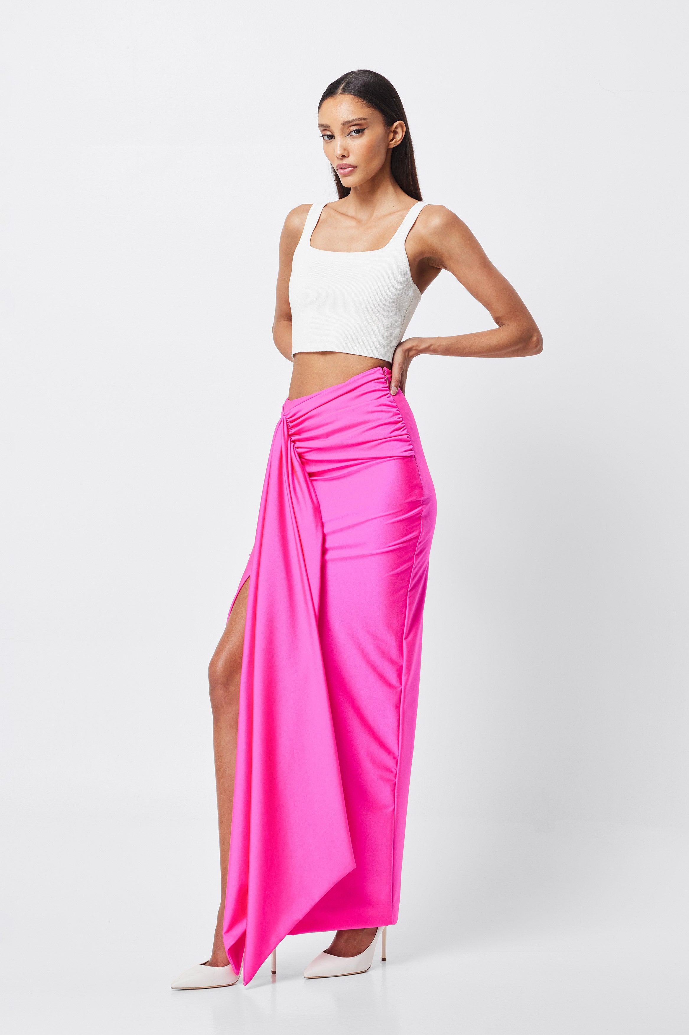Power Trip Midi Skirt