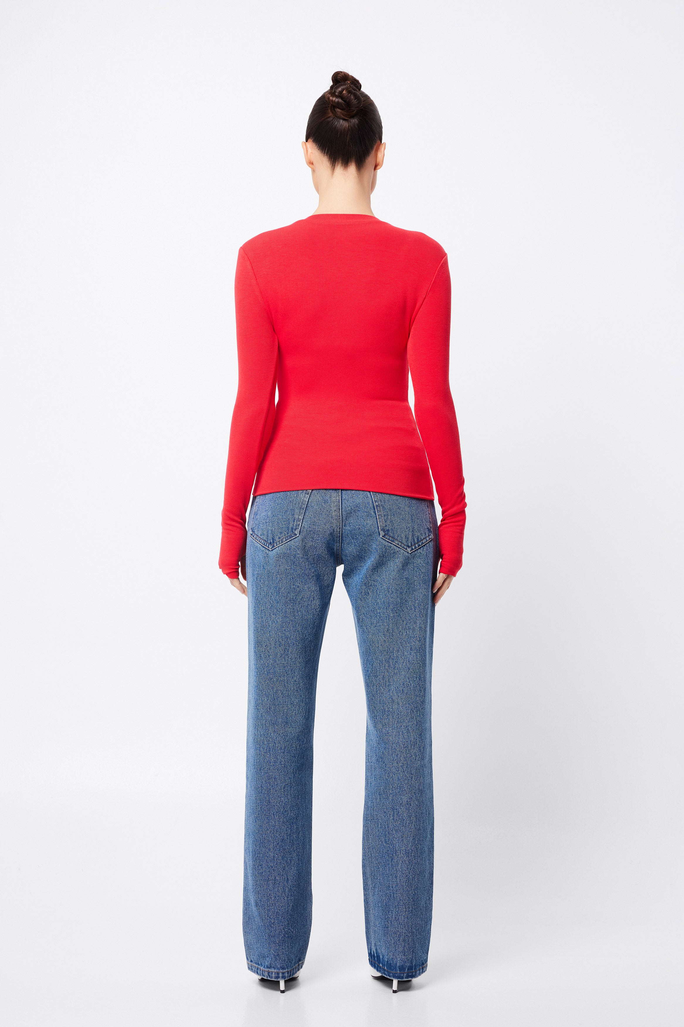 MASU M.S. CREST CARDIGAN RED 46（Lyon Cardigan – Mossman）