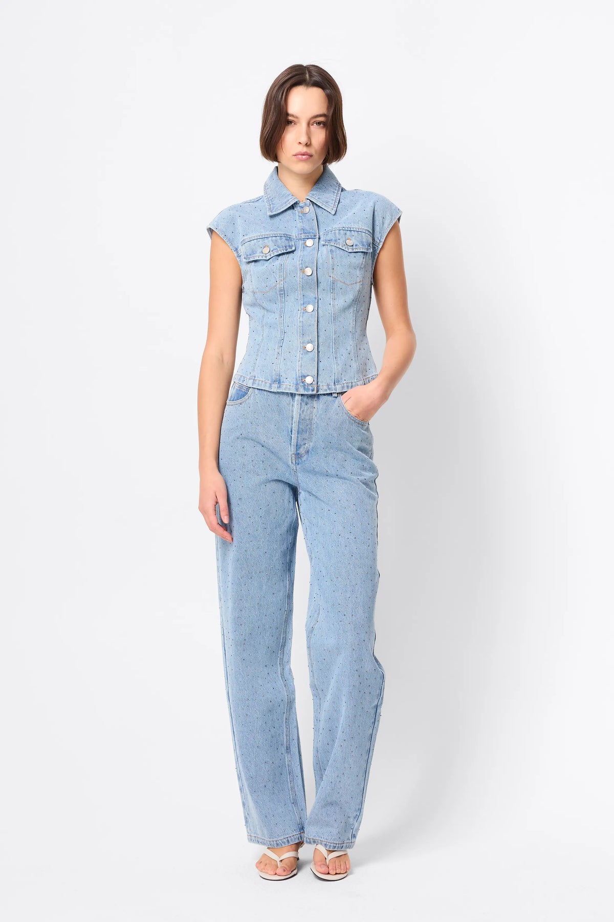 Stargazer Rhinestone Jean - Mossman | Vintage Blue Rhinestone Denim