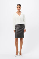Addison Cardigan - Mossman | White Soft Fluffy Fuzzy Knit Top | Image 7