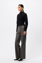 Carter Cardigan - Mossman | Black Crocodile Texture Knit Top | Image 5