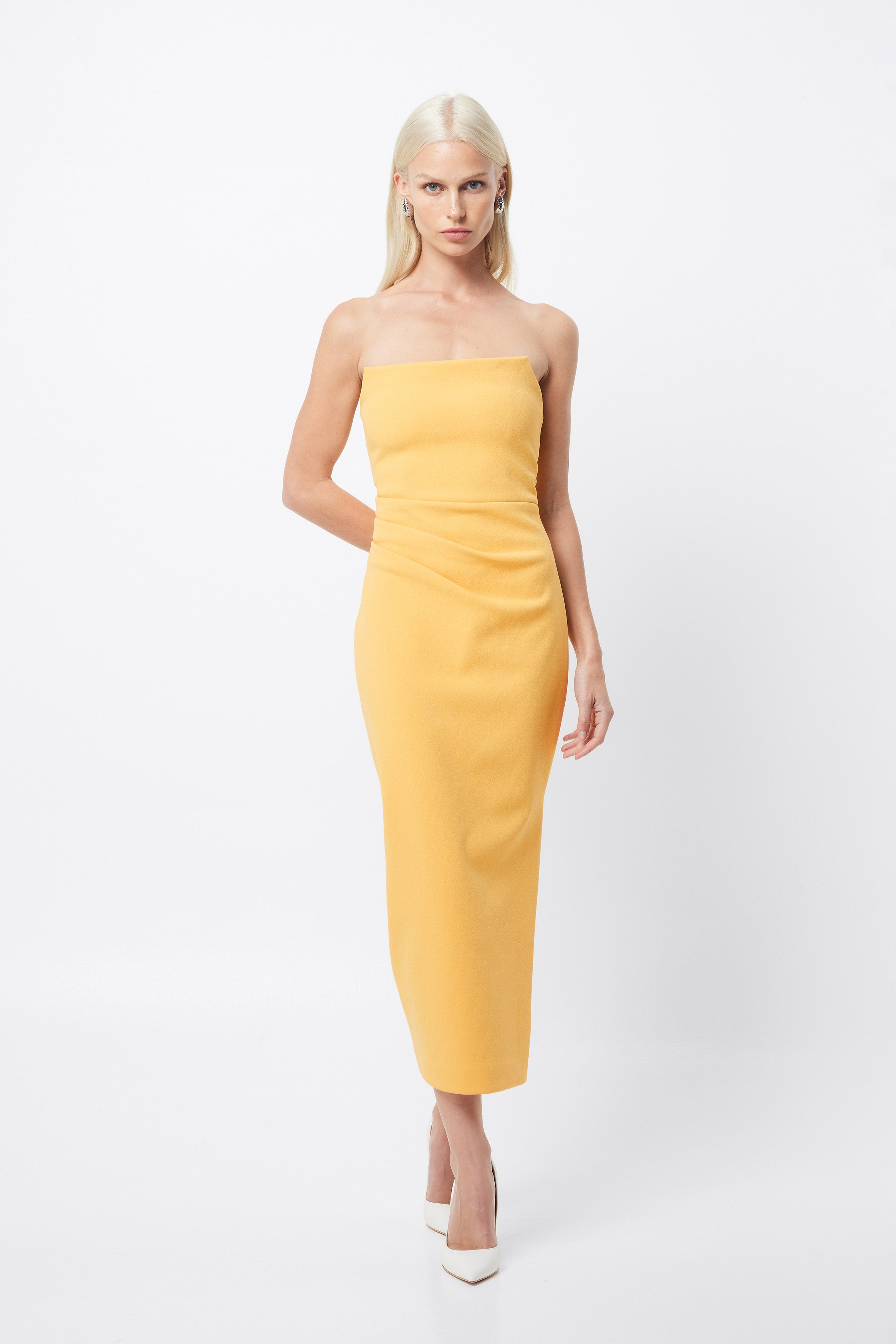 Revere Draped Midi Dress