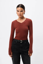 Sedona Top - Mossman | Red Women's Long Sleeve Top | Image 1