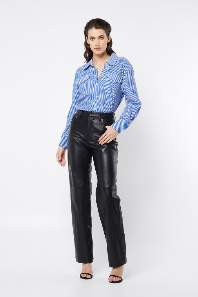 Reliance Leather Wide Leg Pant